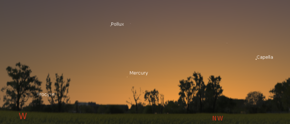 Mercury in the evening