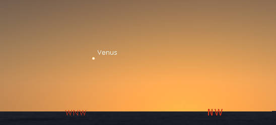Venus in the evening twilight
