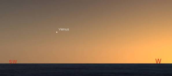 Venus in evening twilight