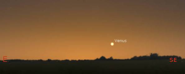 Venus 9 days after Inferior conjunction