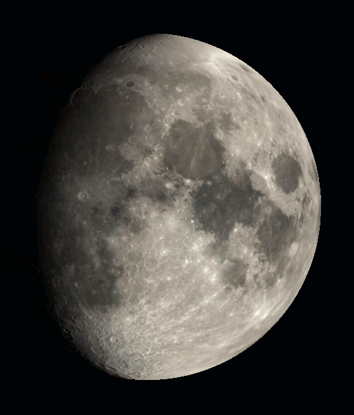 Annotated Gibbous Moon Animation for tonight