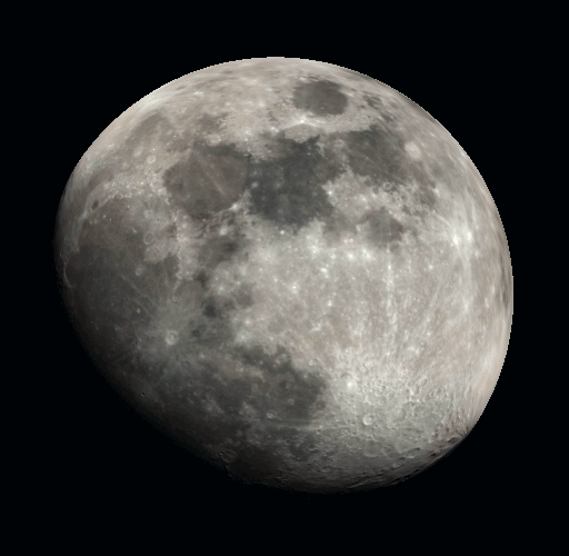 Annotated gibbous Moon tonight